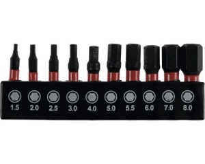 Set biți WGB 1/4", 1,5-8 mm, 6 piese, crom-vanadiu