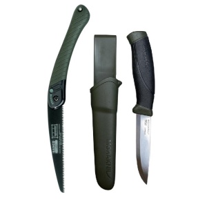 Set Cutit Morakniv Companion MG (S) si fierastrau Bahco pentru bushcraft, camping, vanatoare - Img 2