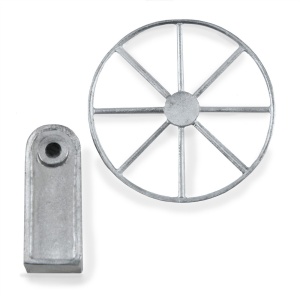 Set timona yacht navomodel cu suport, 50mm, Amati