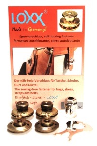 Seturi de incuietoare cap mic LOXX pentru genti de piele, diverse finisaje - Img 3