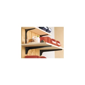 Sina simpla de perete Dolle Single Slot 495mm, argintie, pentru rafturi modulare - Img 10