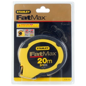 Stanley 0-34-133, ruleta fatmax inchisa 20m, cu banda din fibra de otel, carabina cu agatatoare, angrenaj de multiplicare, 20m x 10mm, blister - Img 2