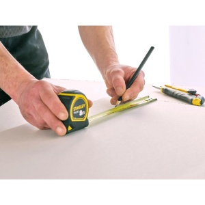 Stanley 1-30-657, ruleta Tylon 8m, tru-zero, protectie din cauciuc, anti-alunecare, 8m x 25mm - Img 6