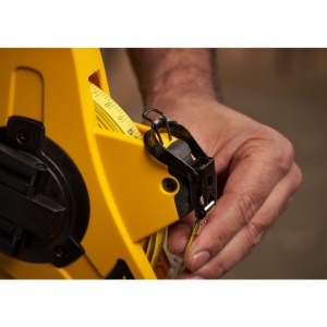 Stanley 2-34-772, ruleta deschisa cu banda din fibra de sticla 30m, PowerWinder, carlig tru-zero, mulinare rapida, 30m x 12.7mm - Img 4