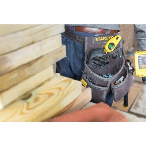 Stanley STST1-80116, suport din piele pentru curea, 4 buzunare pentru scule - Img 5