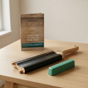 Strop din piele pentru cutite cu carlig si dalti cu pastă de lustruire BeaverCraft– LS5P1 - Img 20