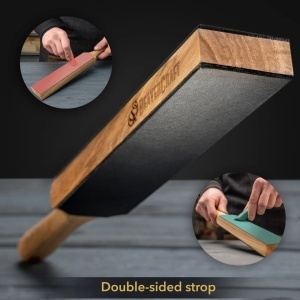 Strop mic din piele cu doua fete BeaverCraft LS6 (14.5 cm), cu pasta - Img 13