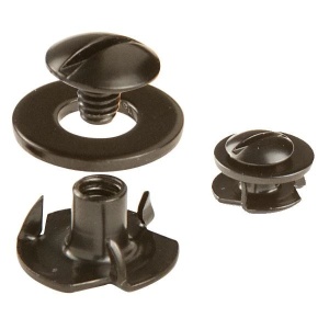Surub cu piulita negru, set 4 buc. Tandy Leather - Img 3