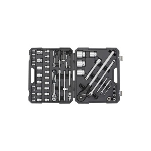 Trusă chei tubulare WGB 1/4" + 1/2" + 3/4", 54 piese, crom-vanadiu, Ius Brasov - Img 3