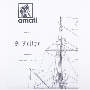 1017 Planuri constructie navomodel Amati San Felipe 1690 - Img 5