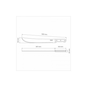 26620016T Maceta cu maner lemn si otel, dimensiuni lama 400x50 mm, Tramontina - Img 3