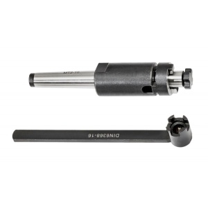Arbore de freză combinată cu coaja MT2x16 cu cheie, distanțiere de arbore si panza de ferăstrău de tăiat metal, WABECO - Img 5