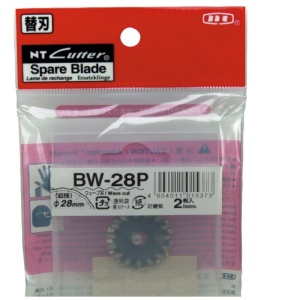 BW-28P Set 2 lame 28 mm cu taiere ondulata pentru cutter circular, NT Cutter - Img 5