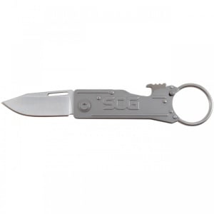 Cutit breloc SOG KeyTron KT1001-CP, lama 5Cr15MoV, Lockback, desfacator sticle integrat, EDC Keychain Knife - Img 2
