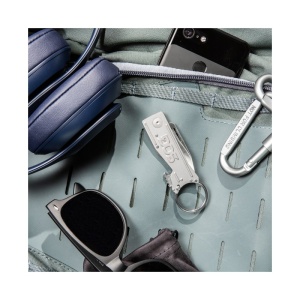 Cutit breloc SOG KeyTron KT1001-CP, lama 5Cr15MoV, Lockback, desfacator sticle integrat, EDC Keychain Knife - Img 9