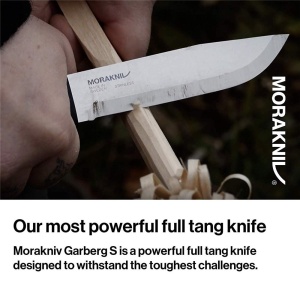 Cutit Full-Tang Morakniv Garberg INOX, Teaca si maner Polimer negru, pentru Bushcraft si Outdoor - Img 11