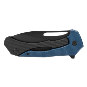 Cutit pliabil SOG Bulwark FL Blue, lama CRYO D2 Clip Point, Frame Lock, maner G10 albastru - Img 5