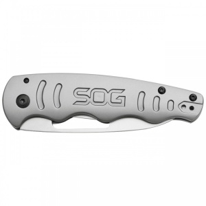Cutit pliabil SOG Escape FL 14-52-01-57, lama Drop Point 8Cr13MoV, Frame Lock, maner din otel inoxidabil, EDC Rescue Folder - Img 3