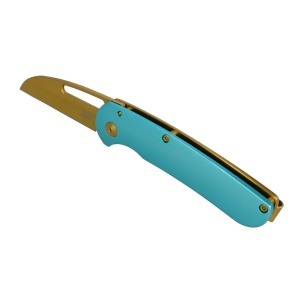 Cutit pliabil SOG Escape FL Blue, lama 8Cr13MoV, Frame Lock, maner albastru din aluminiu anodizat