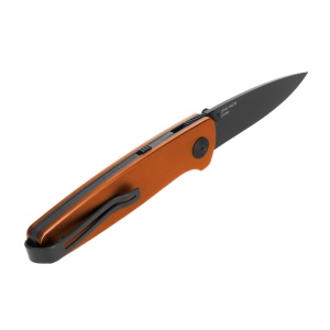 Cutit pliabil SOG Twitch III Burnt Orange 11-15-05-43, lama Drop Point D2, deschidere asistata S.A.T., maner aluminiu portocaliu, EDC Premium - Img 5