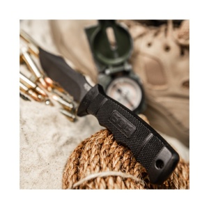 Cutit tactic SOG SEAL Pup Black, otel AUS-8, lama partial zimtata 120 mm - Img 24