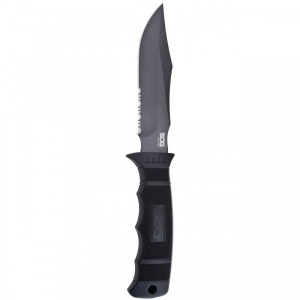 Cutit tactic SOG SEAL Pup Black, otel AUS-8, lama partial zimtata 120 mm - Img 29