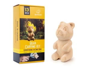 DIY05 - Kit de sculptat urs - Kit complet pentru începători, adulți, adolescenți și copii, BeaverCraft