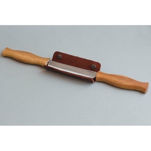 DK1S Cutit de tragere cu maner de stejar si teaca de piele, BeaverCraft - Img 4