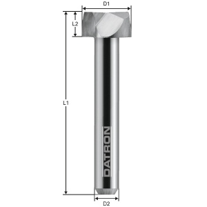 Freza etajata cu doua caneluri, Datron 0068443, 14x8.0mm - Img 2