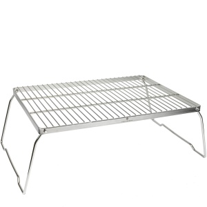Gratar pliabil pentru foc de tabara Stabilotherm BBQ Grid Large din otel inoxidabil
