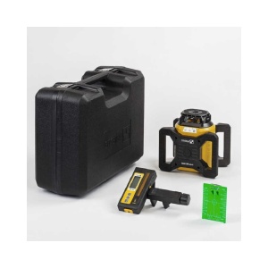 Nivela laser VERDE rotativ, cu receptor REC 160 RG, Stabila