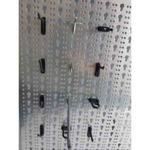Panou perforat vertical din INOX, 1000x500mm cu set 20 carlige - Img 5