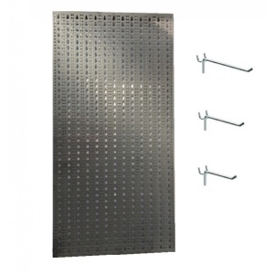 Panou perforat vertical din INOX, 1000x500mm cu set 25 carlige metalice - Img 2