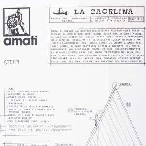 Planuri constructie navomodel, Caorlina, Scara 1:30, Amati Italia
