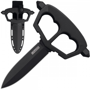 Pumnal Push Dagger Cold Steel Chaos Push Knife CS-80NT3 cu lama din otel carbon SK-5 si teaca Secure-Ex