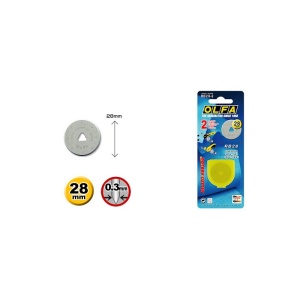 RB-28-2 Set 2 lame cutter rotativ 28 mm, Olfa - Img 2