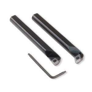 Scule de alezat stanga cu insertii din carbura, 55° sau 80°, 10mm, pentru strung Sherline - Img 3