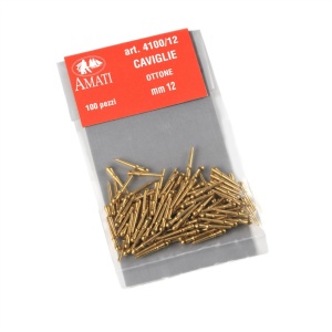 Set 20 cavile din alama, 12mm, Amati - Img 2