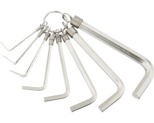Set chei hexagonale pe inel WGB, 8 piese, crom-vanadiu
