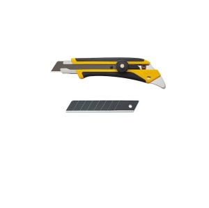 Set Cutter Heavy-Duty Olfa L-5 și 10 Lame Segmentate Negre 18 mm