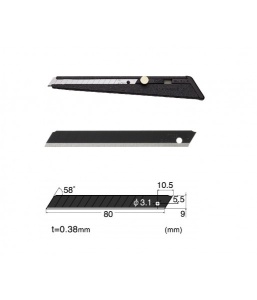 Set Cutter metalic / cutit utilitar mic NT Cutter - 9mm + 10 lame de schimb