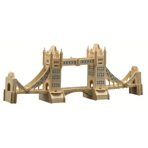 Set de constructie din lemn "London Tower Bridge" debitat laser Pebaro