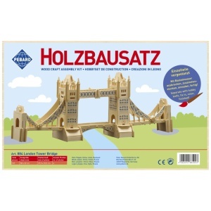 Set de constructie din lemn "London Tower Bridge" debitat laser Pebaro - Img 2