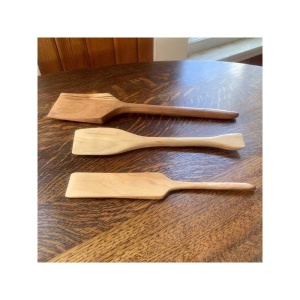 Set lingura subtire si spatula de cioplit din lemn de cires - Img 13