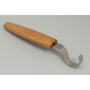SK2Oak Cutit de cioplit linguri 30mm, cu maner de stejar, BeaverCraft - Img 5
