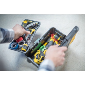 Stanley STST1-75515, essential, cutie pentru scule cu doua organizatoare pe capac si tava detasabila, inchizatoare metalica, 7.60 litri, (12.5 inch) 320x188x132mm - Img 4