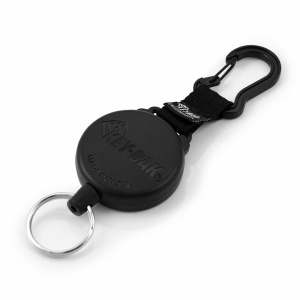 Suport de chei retractabil cu cablu kevlar de 120 cm si carabina, Key-Bak