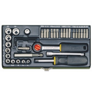Trusa de biti si chei tubulare, Proxxon 23070, 1/4", 39 buc - Img 2