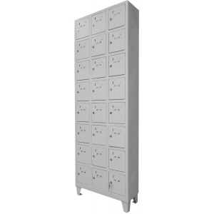 Vestiar cusetat 3x8 cu picioare, 650x250x1970 mm - Img 2