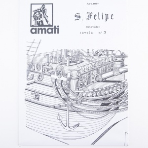 1017 Planuri constructie navomodel Amati San Felipe 1690 - Img 2